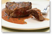 Beef Tenderloin Steaks with Red Wine Tarragon Sauce